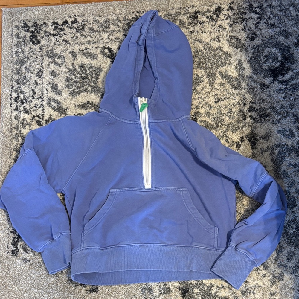 Aerie Blue Half-Zip Hoodie